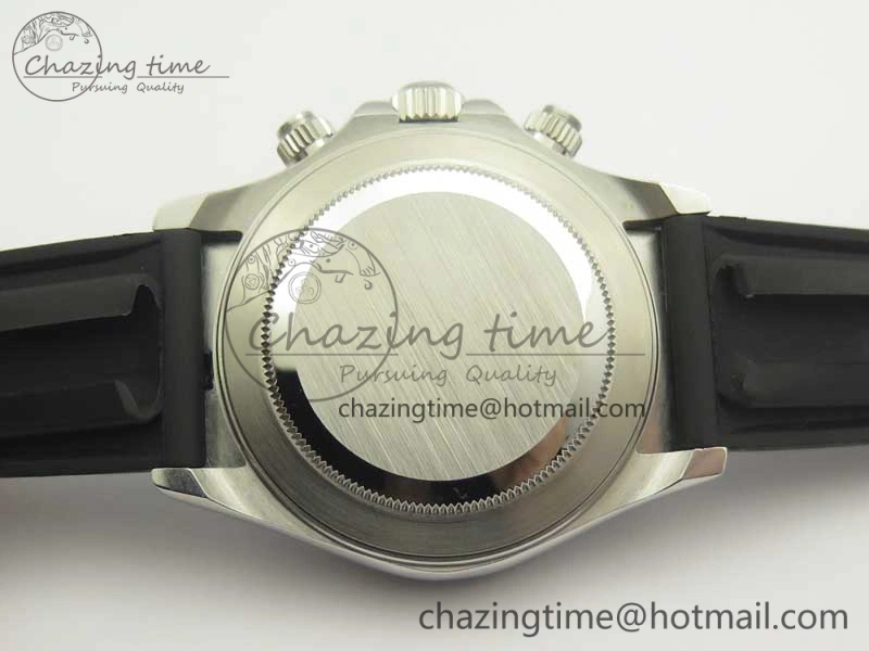 Daytona SS BP Maker Black Dial On Rubber Strap A7750@6