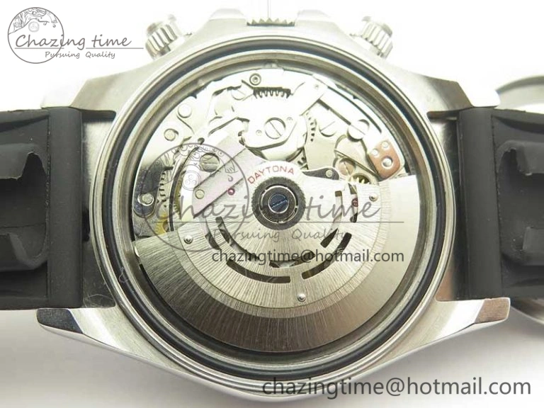 Daytona SS BP Maker Black Dial On Rubber Strap A7750@6