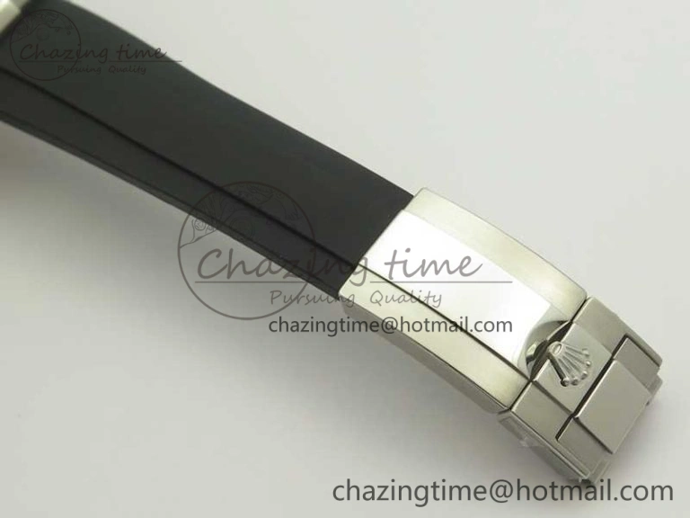 Daytona SS BP Maker Black Dial On Rubber Strap A7750@6