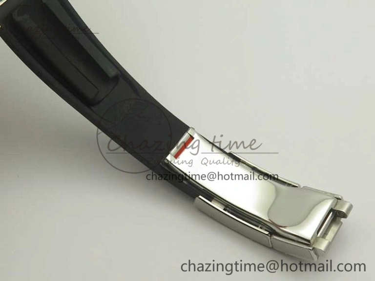 Daytona SS BP Maker Black Dial On Rubber Strap A7750@6