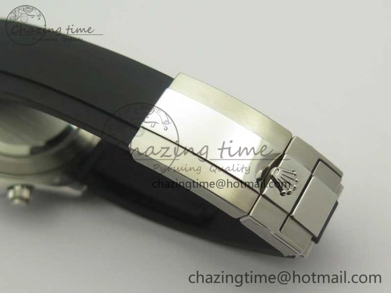 Daytona SS BP Maker Black Dial On Rubber Strap A7750@6