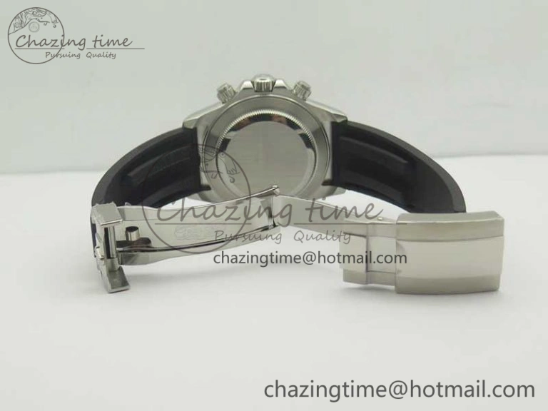Daytona SS BP Maker Black Dial On Rubber Strap A7750@6