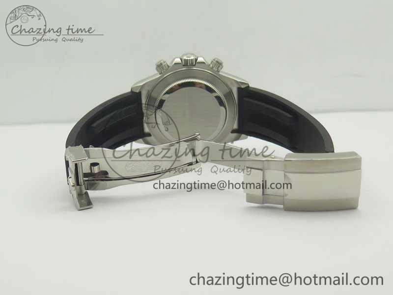 Daytona SS BP Maker Black Dial On Rubber Strap A7750@6