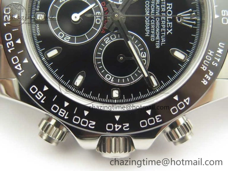 Daytona SS BP Maker Black Dial On Rubber Strap A7750@6