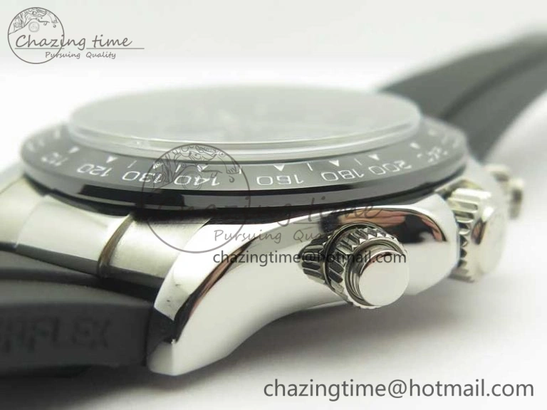 Daytona SS BP Maker Black Dial On Rubber Strap A7750@6