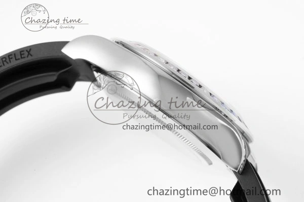 Daytona SS Rainbow Diamonds Bezel JVSF 1:1 Best Edition 904L Steel White Panda Dial on Oysterflex Strap A7750