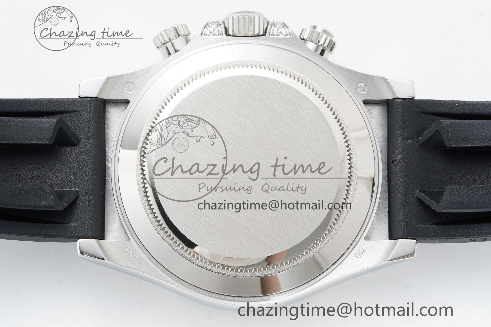 Daytona SS Rainbow Diamonds Bezel JVSF 1:1 Best Edition 904L Steel White Panda Dial on Oysterflex Strap A7750