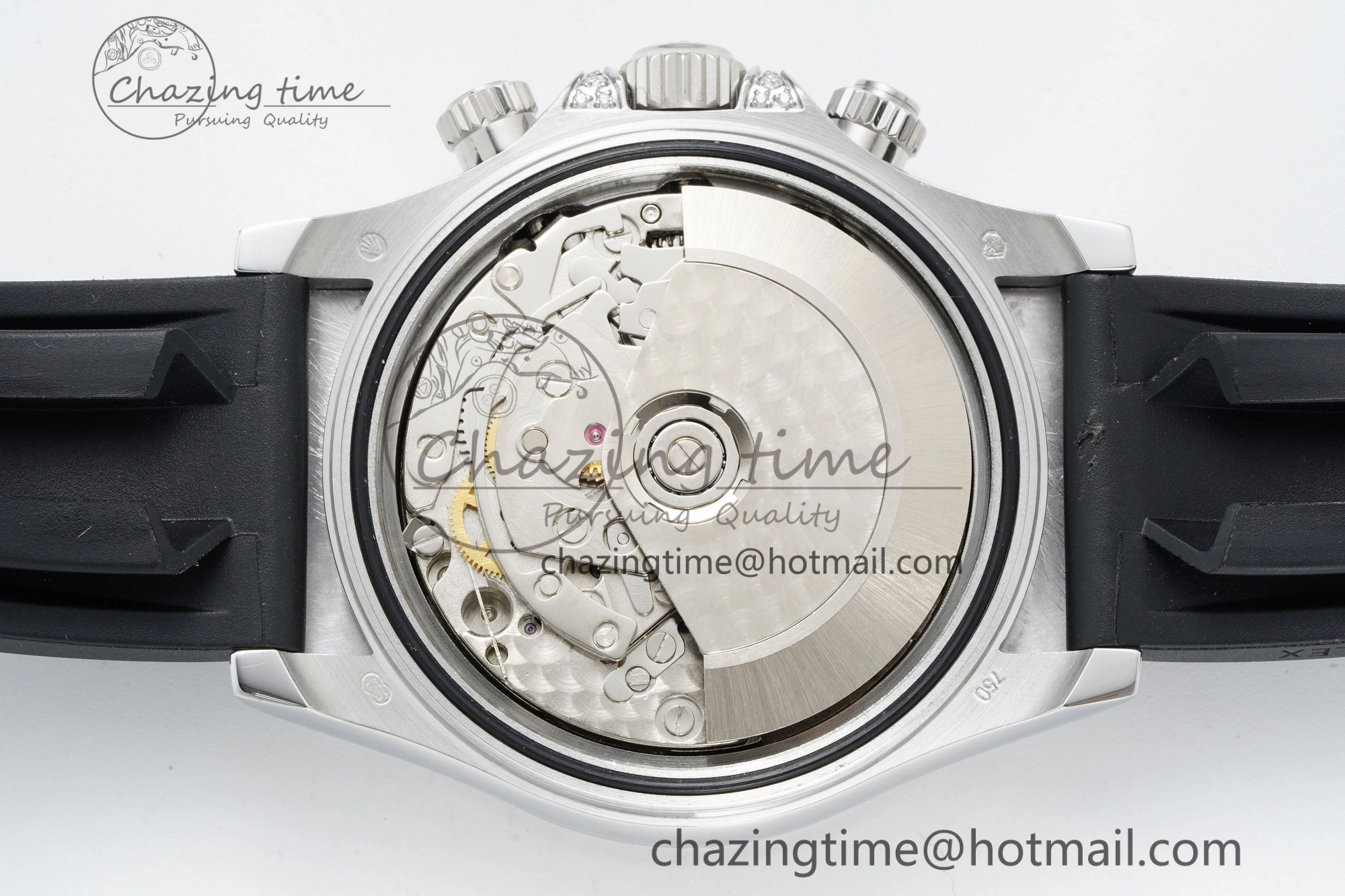 Daytona SS Rainbow Diamonds Bezel JVSF 1:1 Best Edition 904L Steel White Panda Dial on Oysterflex Strap A7750