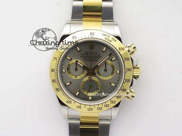 Daytona SS YG 116523 JF Best Edition Gray Dial On SS YG Bracelet A7750