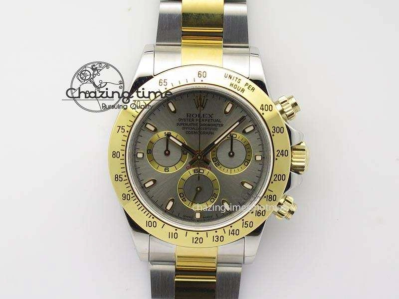 Daytona SS YG 116523 JF Best Edition Gray Dial On SS YG Bracelet A7750