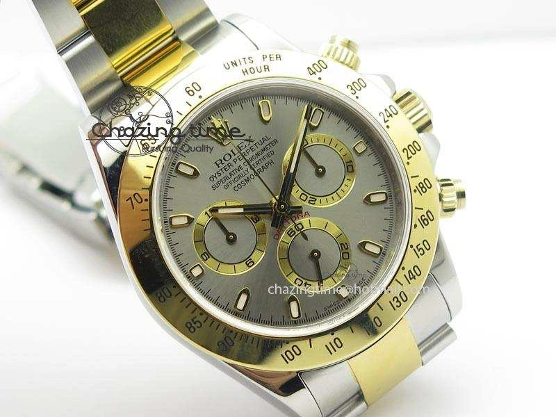 Daytona SS YG 116523 JF Best Edition Gray Dial On SS YG Bracelet A7750