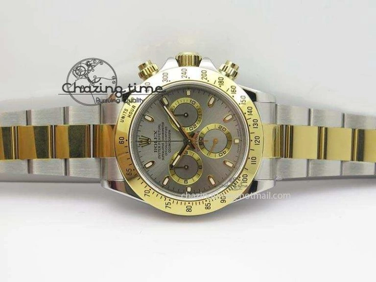 Daytona SS YG 116523 JF Best Edition Gray Dial On SS YG Bracelet A7750