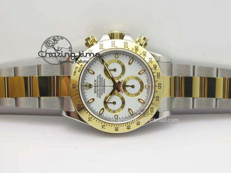 Daytona SS YG 116523 JF Best Edition White Dial On SS YG Bracelet A7750