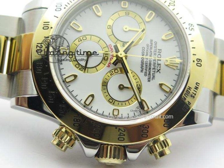 Daytona SS YG 116523 JF Best Edition White Dial On SS YG Bracelet A7750
