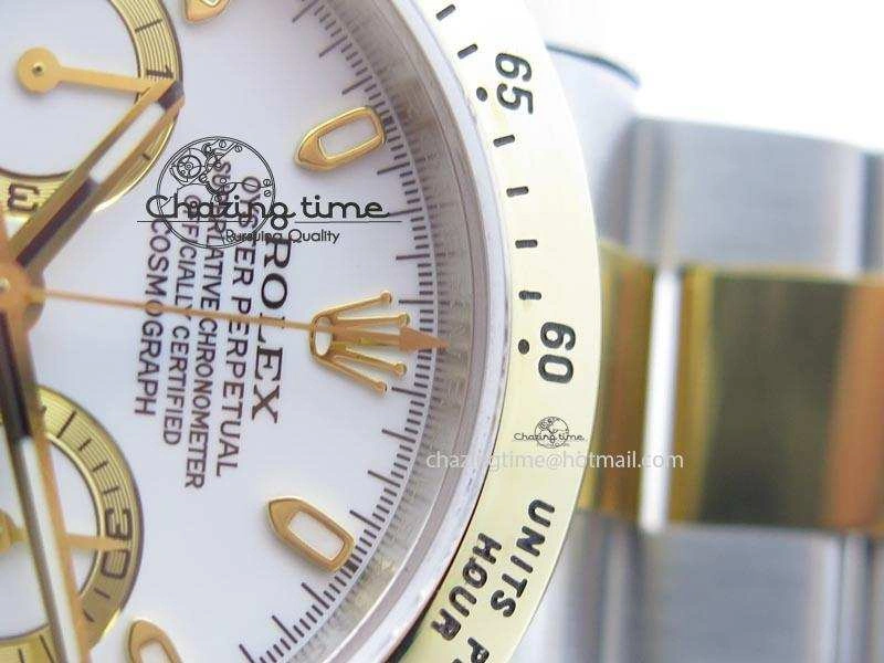 Daytona SS YG 116523 JF Best Edition White Dial On SS YG Bracelet A7750