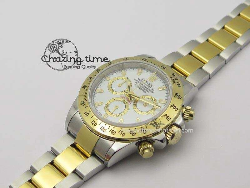 Daytona SS YG 116523 JF Best Edition White Dial On SS YG Bracelet A7750