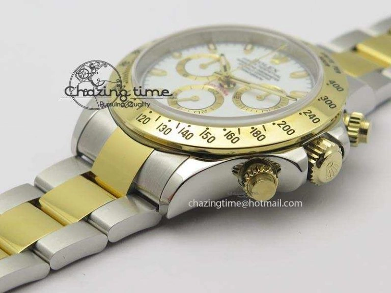 Daytona SS YG 116523 JF Best Edition White Dial On SS YG Bracelet A7750