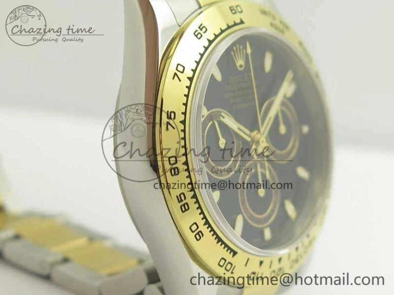 Daytona SS YG BP Maker Best Edition Black Dial On SS YG Bracelet A4130