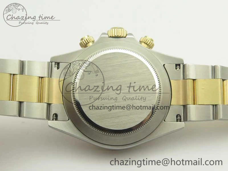Daytona SS YG TW 116523 Wrapped V2 1:1 Best Edition Gold Dial Diamonds Markers on SS Bracelet A7750
