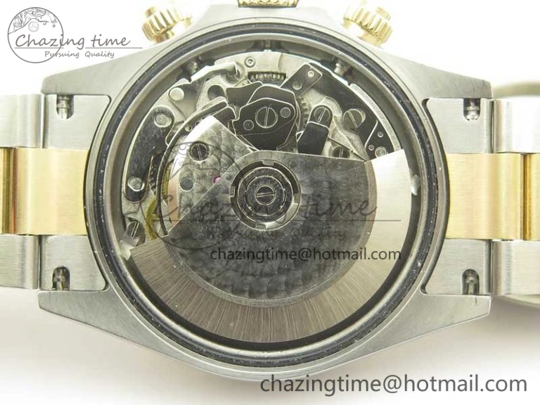 Daytona SS YG TW 116523 Wrapped V2 1:1 Best Edition Gold Dial Diamonds Markers on SS Bracelet A7750