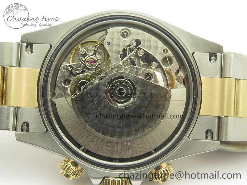Daytona SS YG TW 116523 Wrapped V2 1:1 Best Edition Gold Dial Diamonds Markers on SS Bracelet A7750
