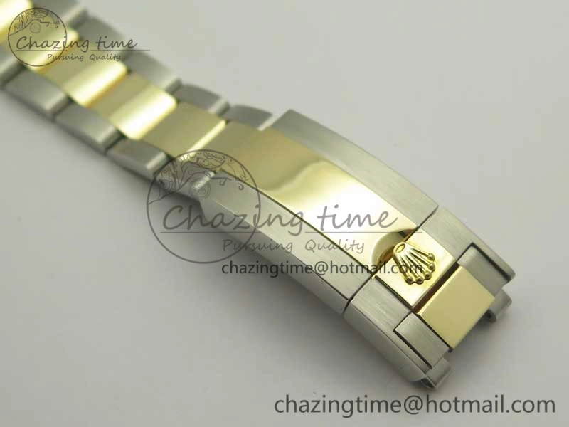 Daytona SS YG TW 116523 Wrapped V2 1:1 Best Edition Gold Dial Diamonds Markers on SS Bracelet A7750