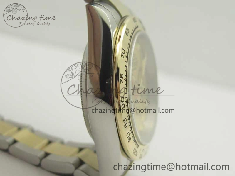 Daytona SS YG TW 116523 Wrapped V2 1:1 Best Edition Gold Dial Diamonds Markers on SS Bracelet A7750