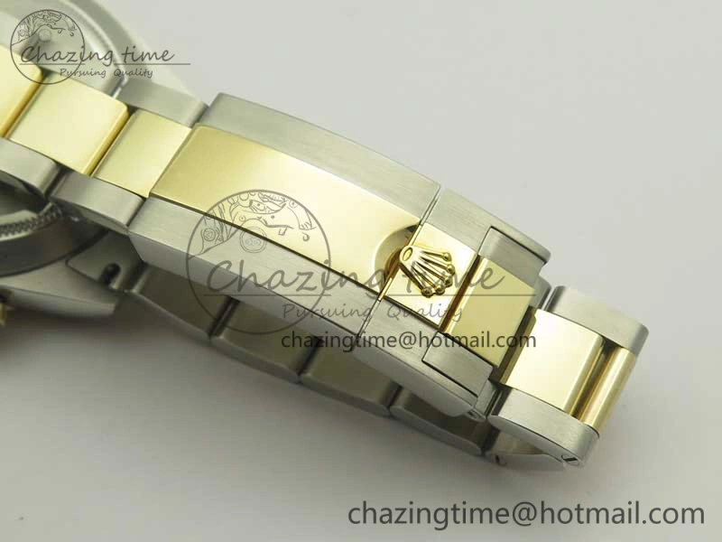 Daytona SS YG TW 116523 Wrapped V2 1:1 Best Edition Gold Dial Diamonds Markers on SS Bracelet A7750