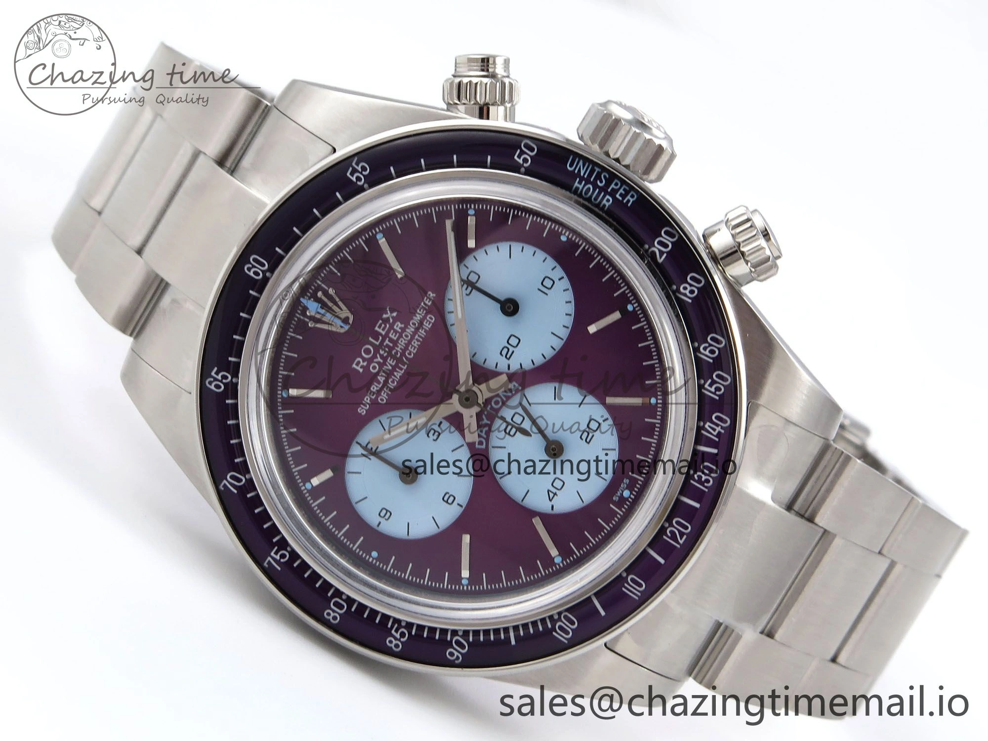 Daytona Scona SS ADGF Best Edition Purple Dial on SS Bracelet SA4130