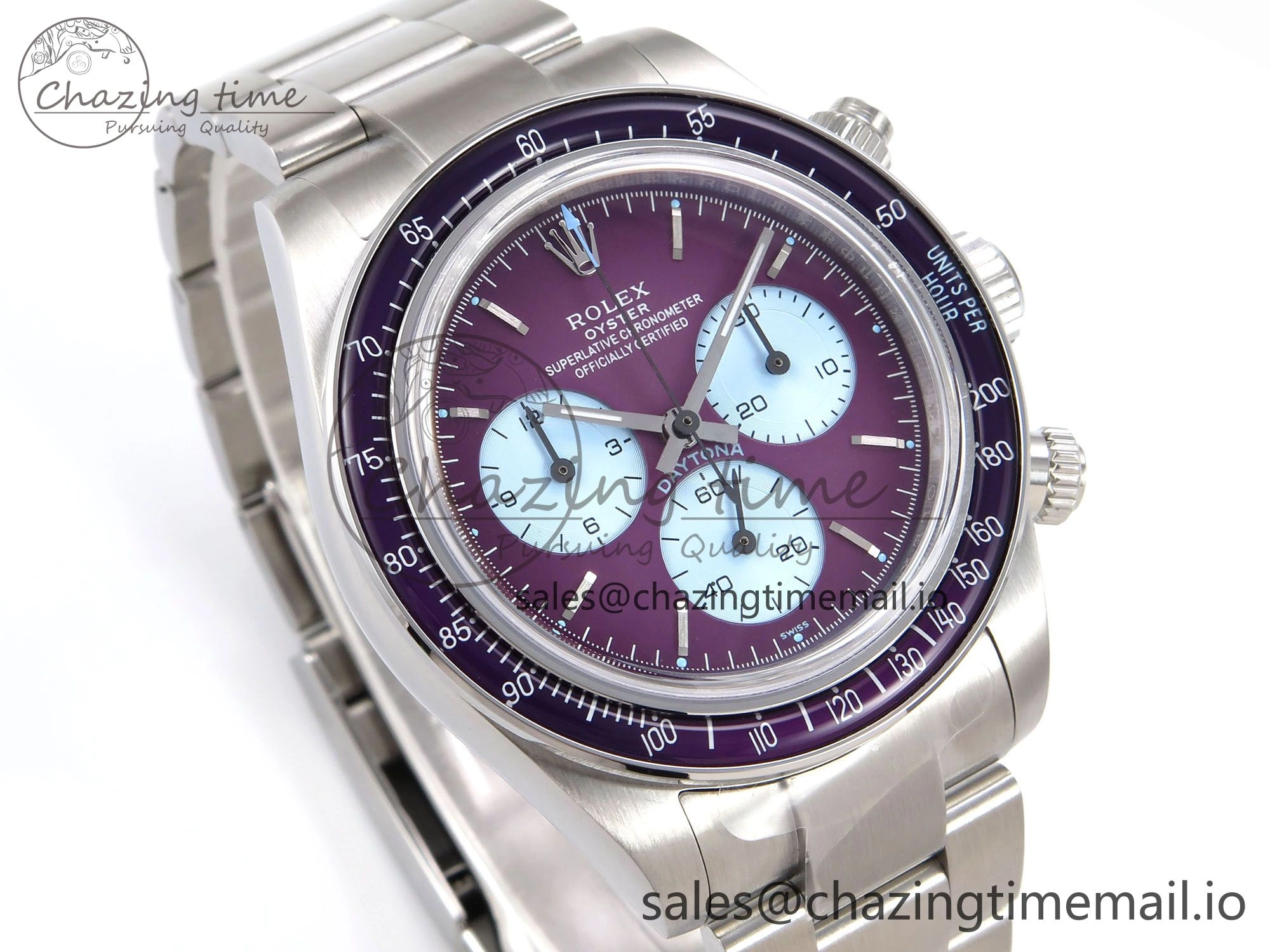 Daytona Scona SS ADGF Best Edition Purple Dial on SS Bracelet SA4130