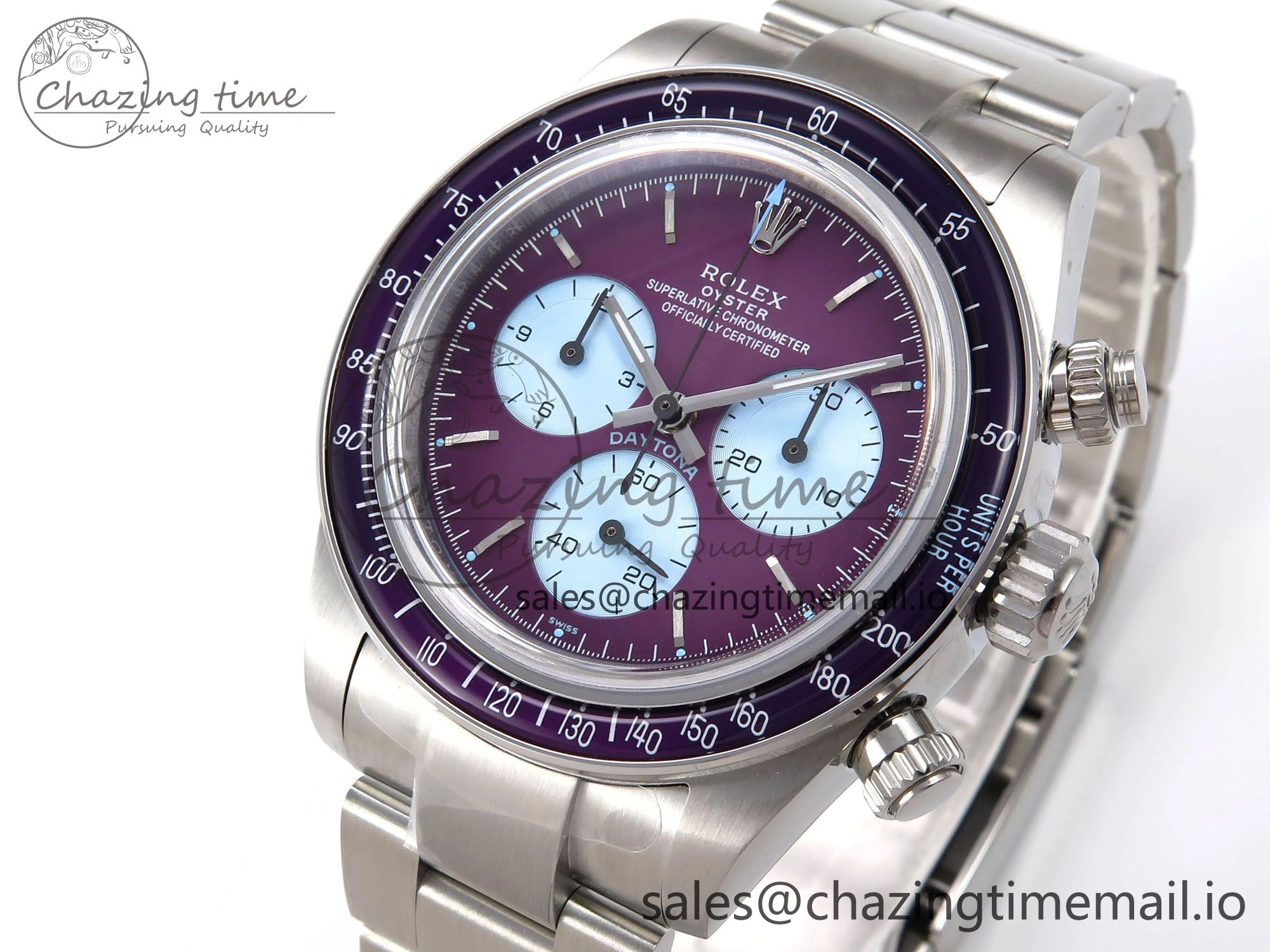 Daytona Scona SS ADGF Best Edition Purple Dial on SS Bracelet SA4130