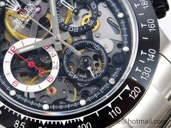 Daytona Skeleton SONIC Best Edition Ceramic Bezel Skeleton Dial on SS Oyster Bracelet SA4130