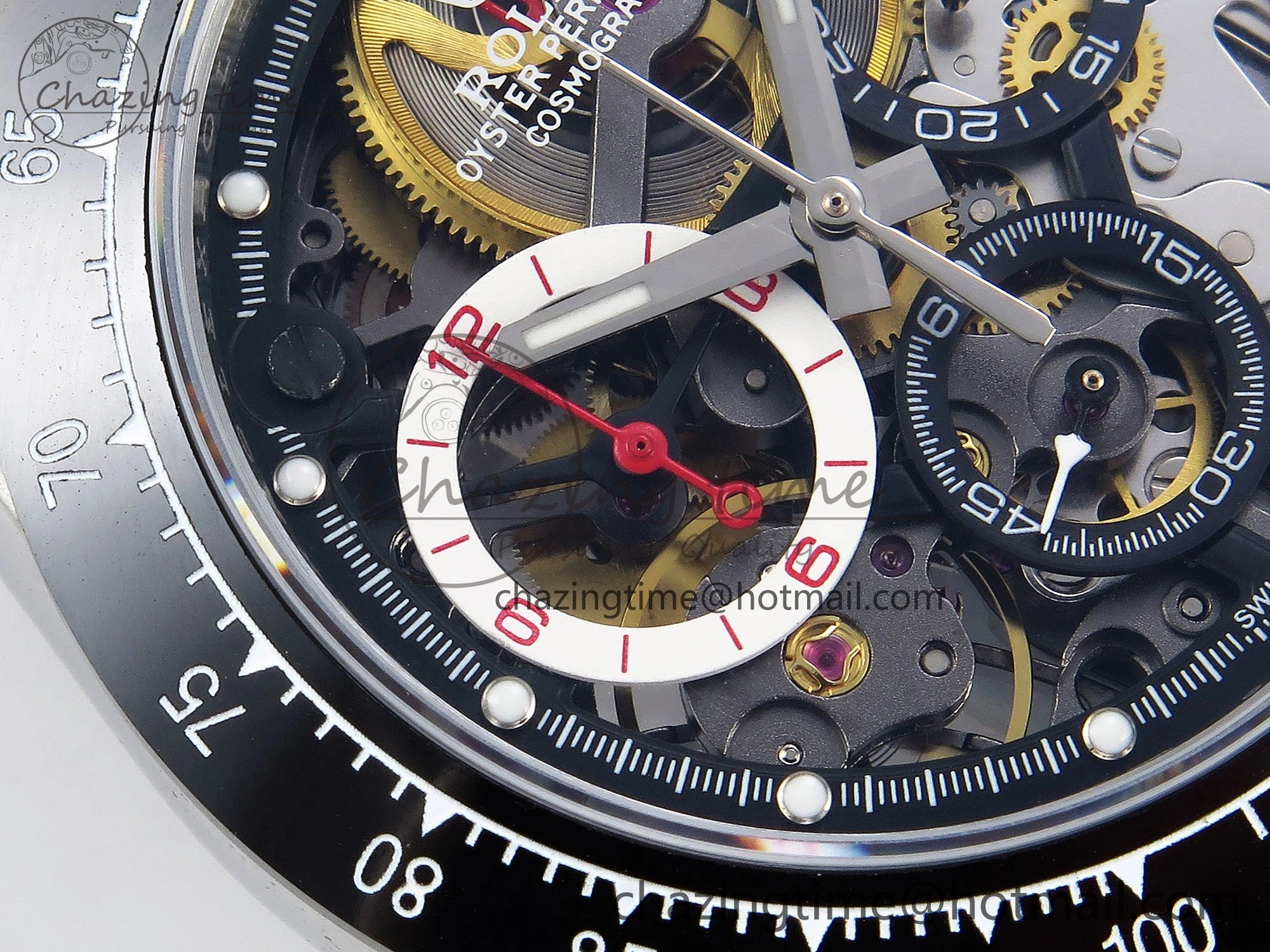 Daytona Skeleton SONIC Best Edition Ceramic Bezel Skeleton Dial on SS Oyster Bracelet SA4130