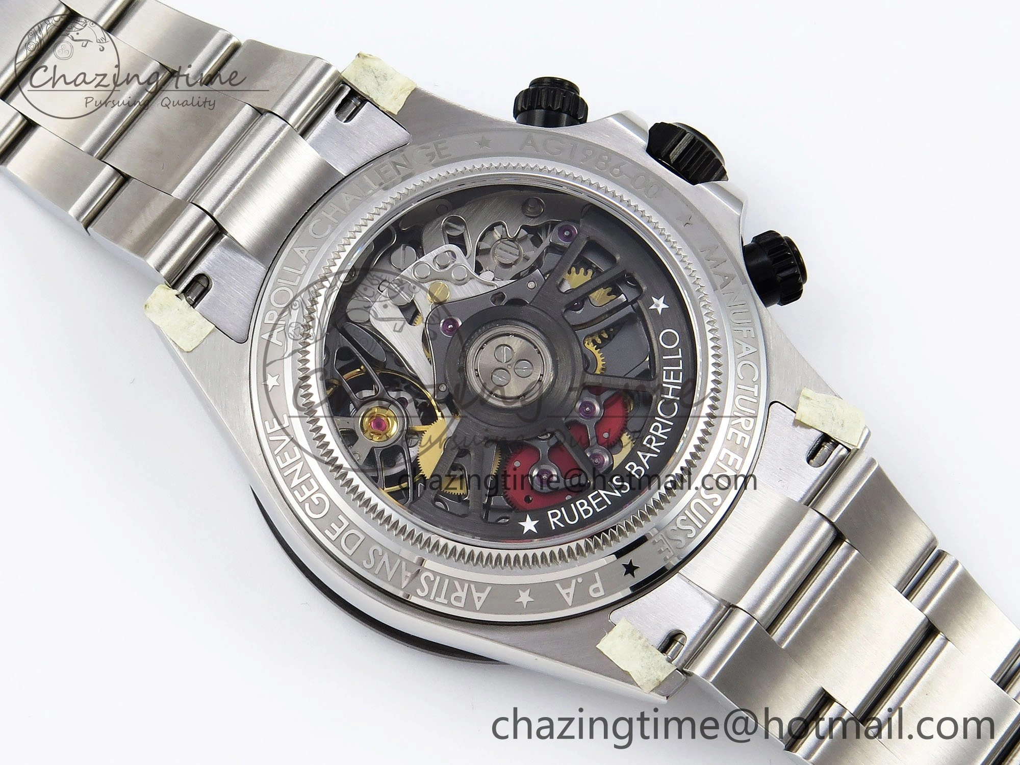 Daytona Skeleton SONIC Best Edition Ceramic Bezel Skeleton Dial on SS Oyster Bracelet SA4130