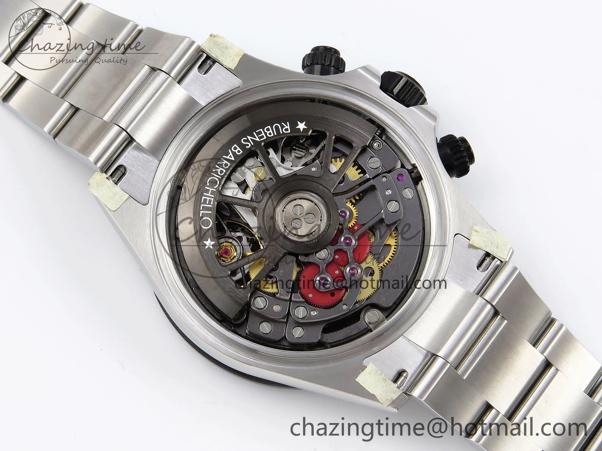 Daytona Skeleton SONIC Best Edition Ceramic Bezel Skeleton Dial on SS Oyster Bracelet SA4130