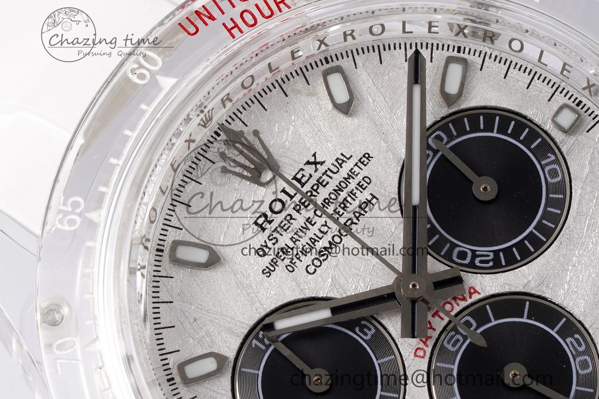 Daytona Transparent IPK Best Edition Meteorite Dial on White Rubber Strap SA4130