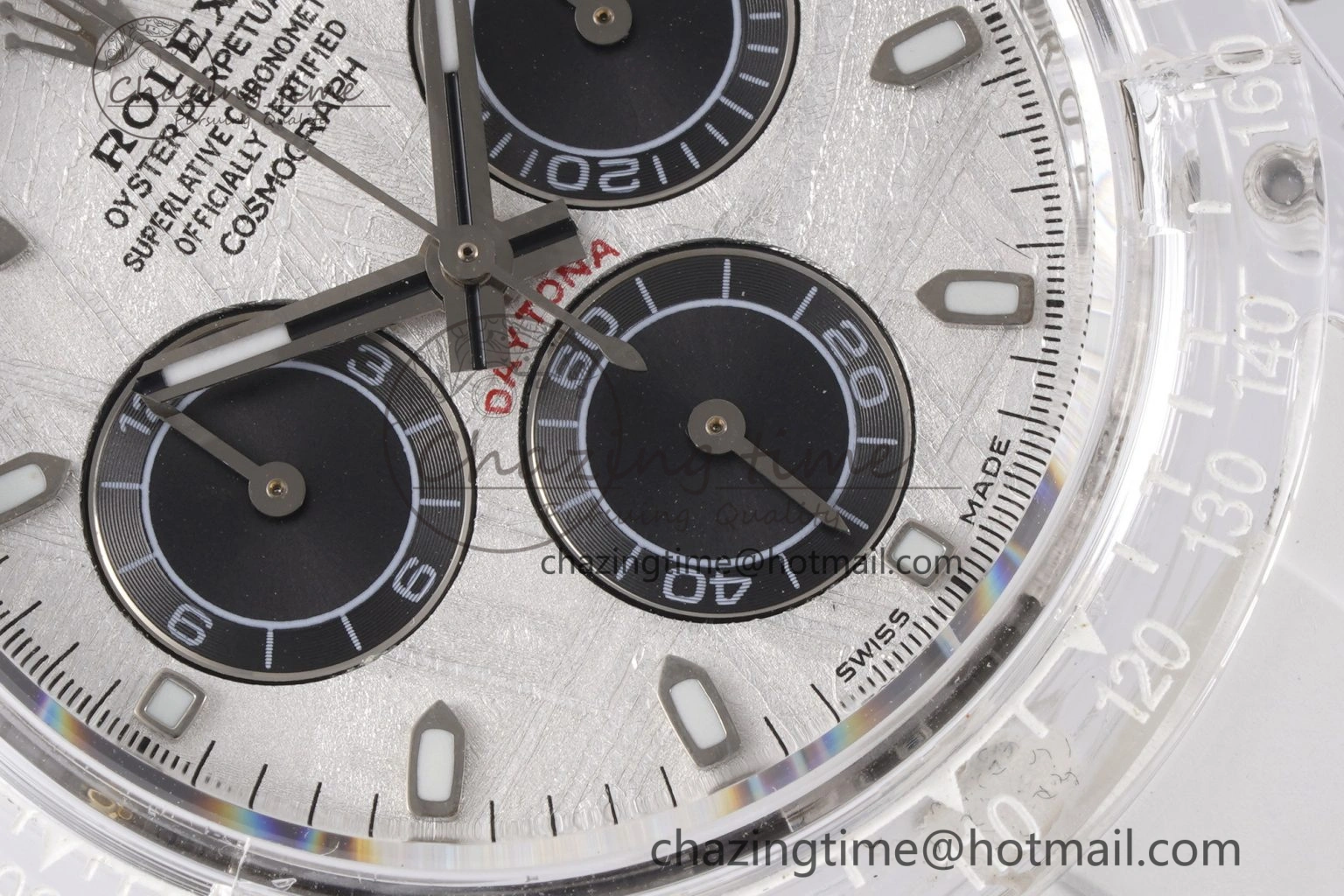 Daytona Transparent IPK Best Edition Meteorite Dial on White Rubber Strap SA4130
