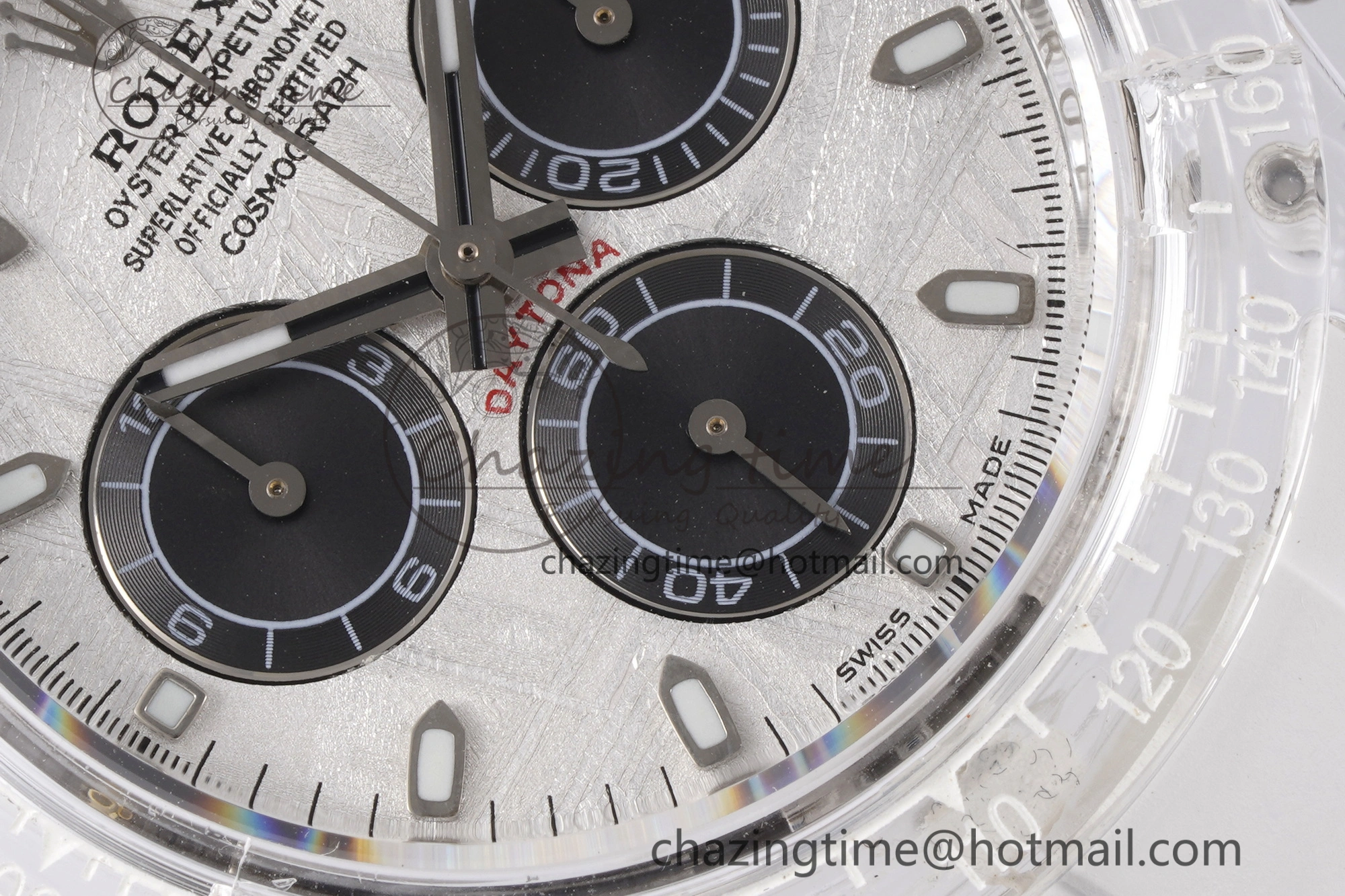 Daytona Transparent IPK Best Edition Meteorite Dial on White Rubber Strap SA4130