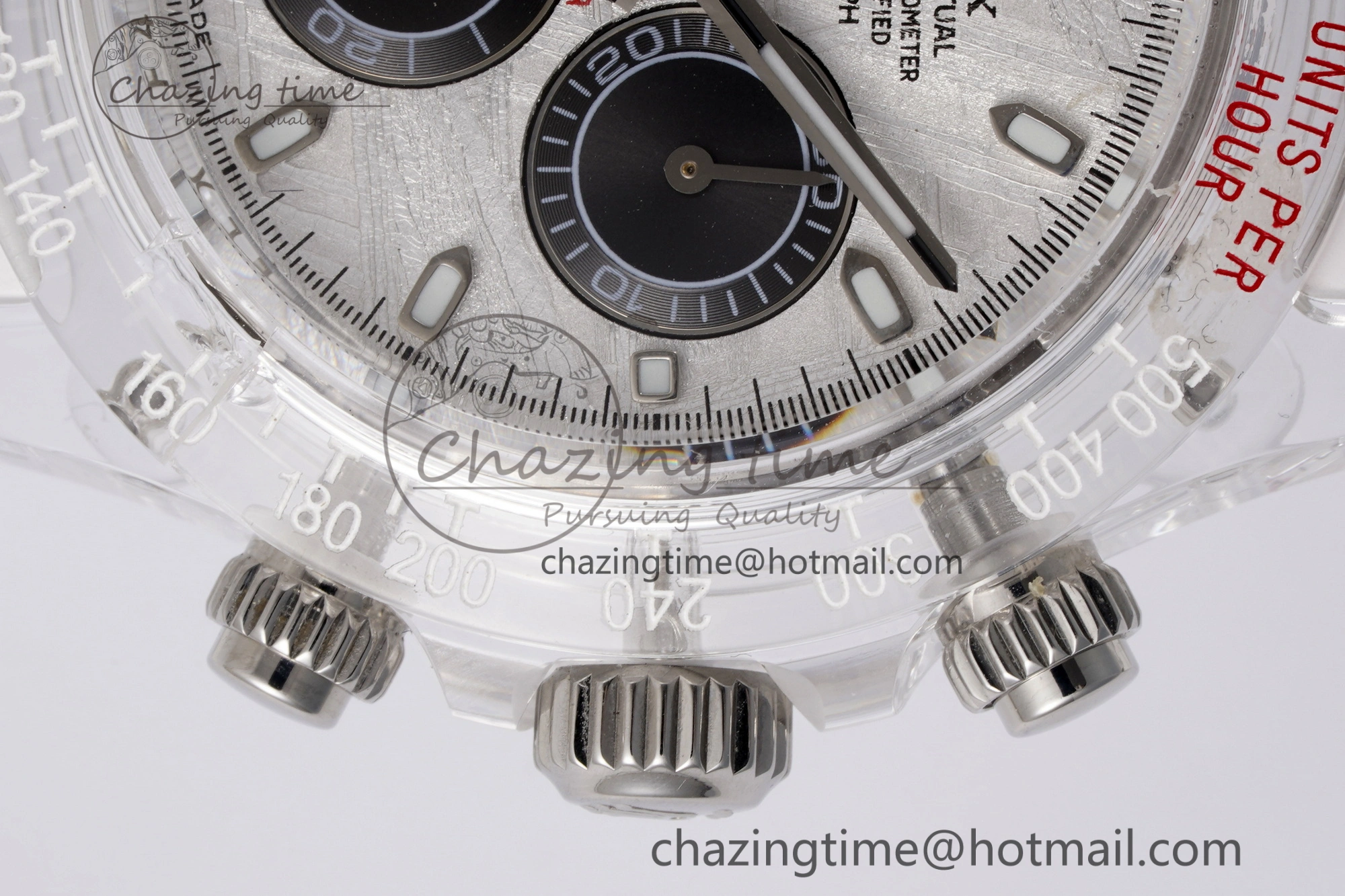 Daytona Transparent IPK Best Edition Meteorite Dial on White Rubber Strap SA4130