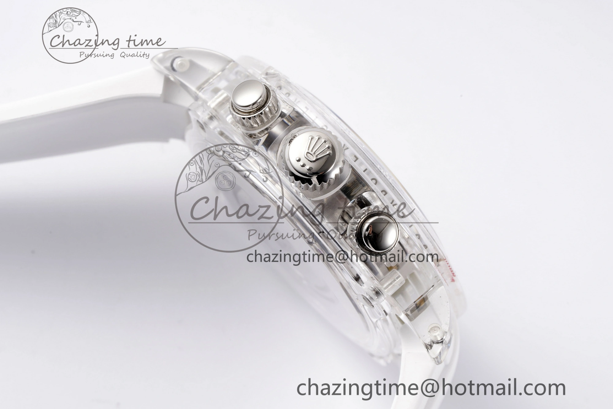 Daytona Transparent IPK Best Edition Meteorite Dial on White Rubber Strap SA4130