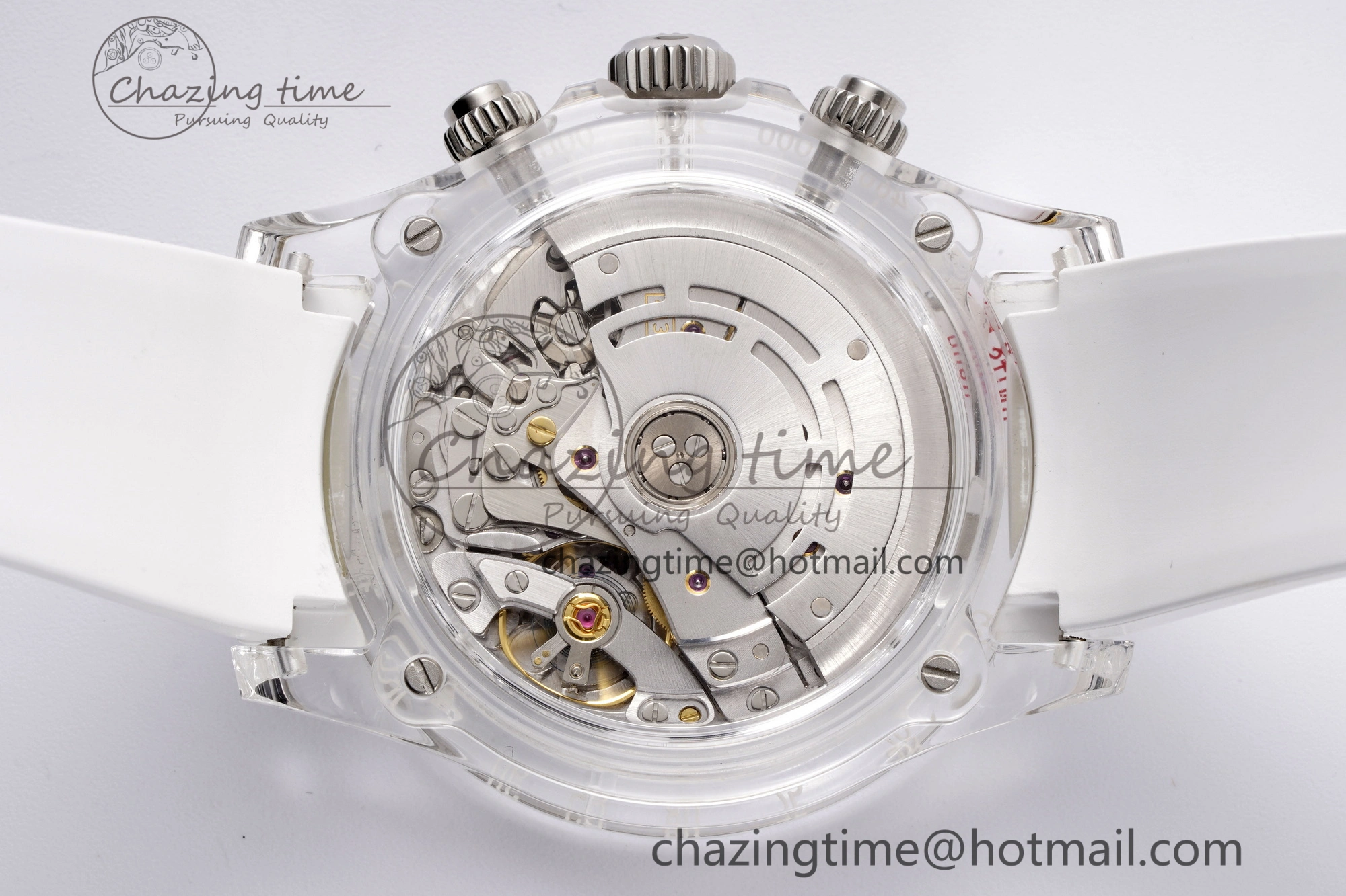 Daytona Transparent IPK Best Edition Meteorite Dial on White Rubber Strap SA4130