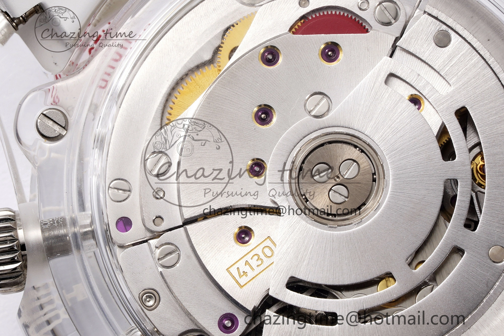 Daytona Transparent IPK Best Edition Meteorite Dial on White Rubber Strap SA4130