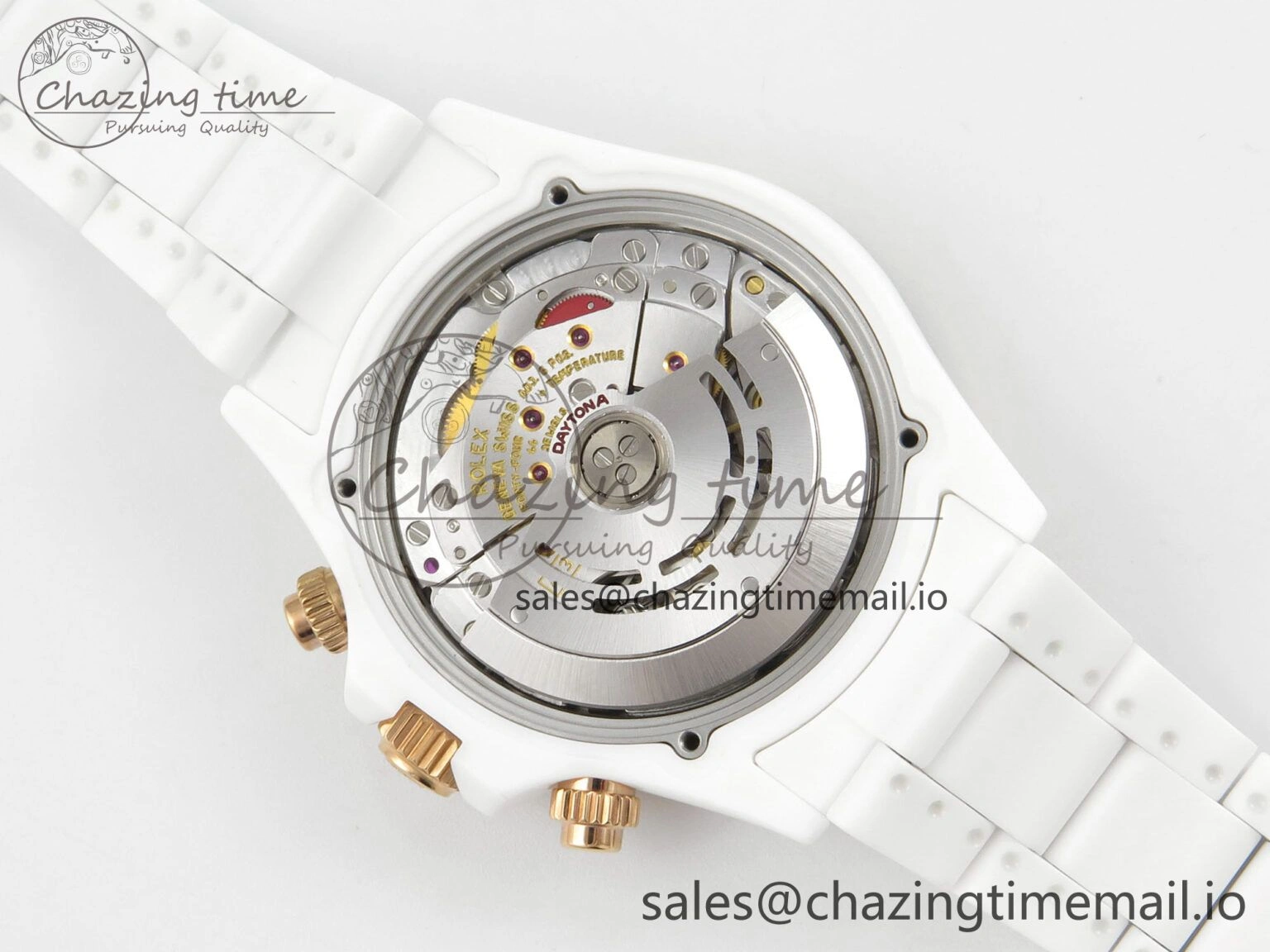 Daytona White Ceramic Case and Bracelet Black Rainbow Dial Rainbow Bezel SONIC Best Edition SA4130