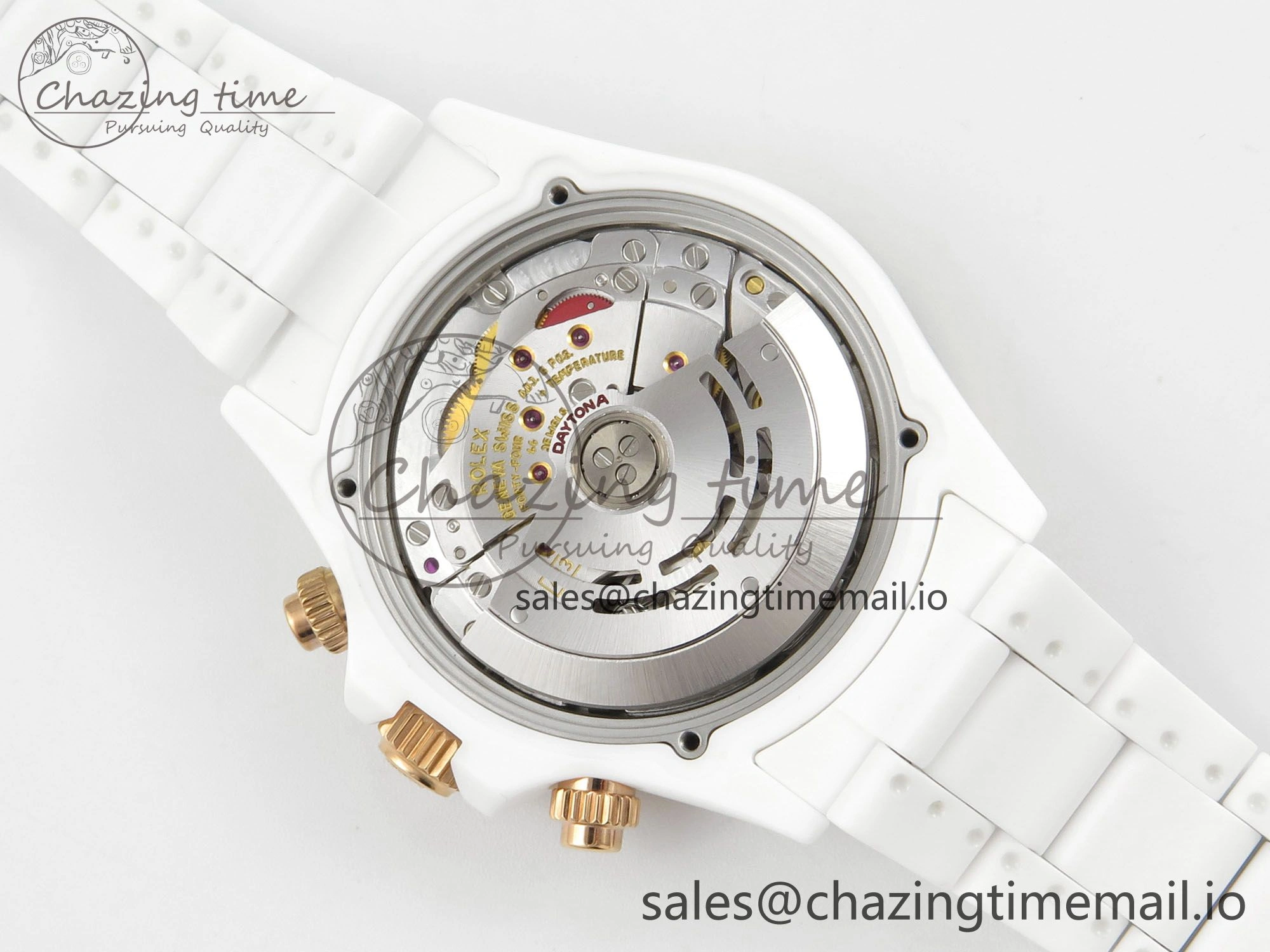 Daytona White Ceramic Case and Bracelet Black Rainbow Dial Rainbow Bezel SONIC Best Edition SA4130