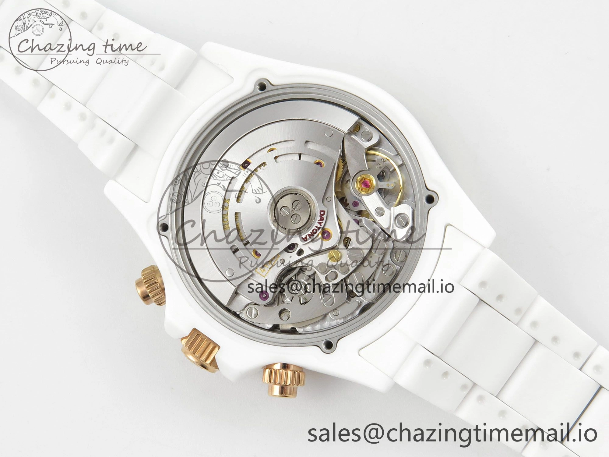 Daytona White Ceramic Case and Bracelet Black Rainbow Dial Rainbow Bezel SONIC Best Edition SA4130