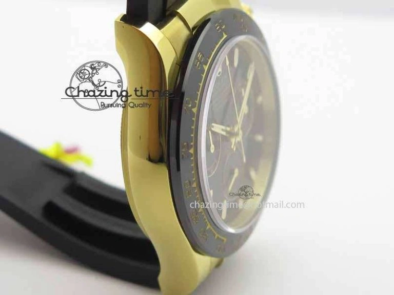 Daytona YG 116518LN JH Best Edition Black Dial On Rubber Strap A4130 (Free XS rubber strap)