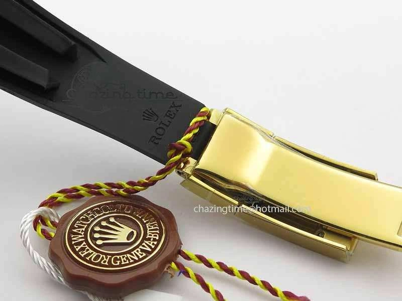 Daytona YG 116518LN JH Best Edition Gold Dial On Rubber Strap A4130 (Free XS rubber strap)