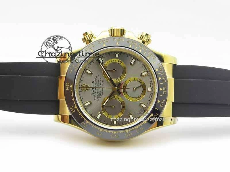 Daytona YG 116518LN JH Best Edition Gray Dial On Rubber Strap A4130 (Free XS rubber strap)