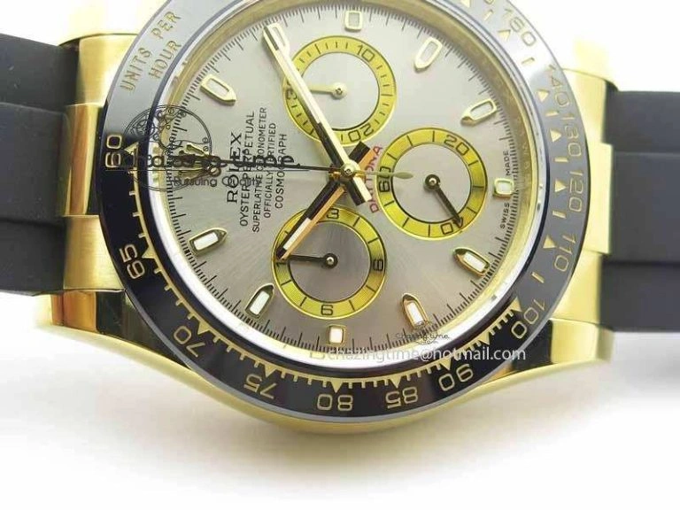 Daytona YG 116518LN JH Best Edition Gray Dial On Rubber Strap A4130 (Free XS rubber strap)