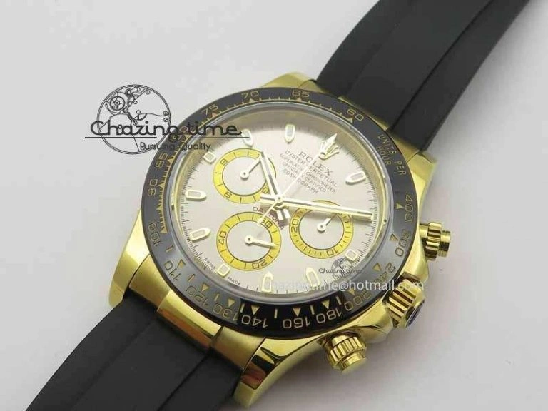 Daytona YG 116518LN JH Best Edition Gray Dial On Rubber Strap A4130 (Free XS rubber strap)
